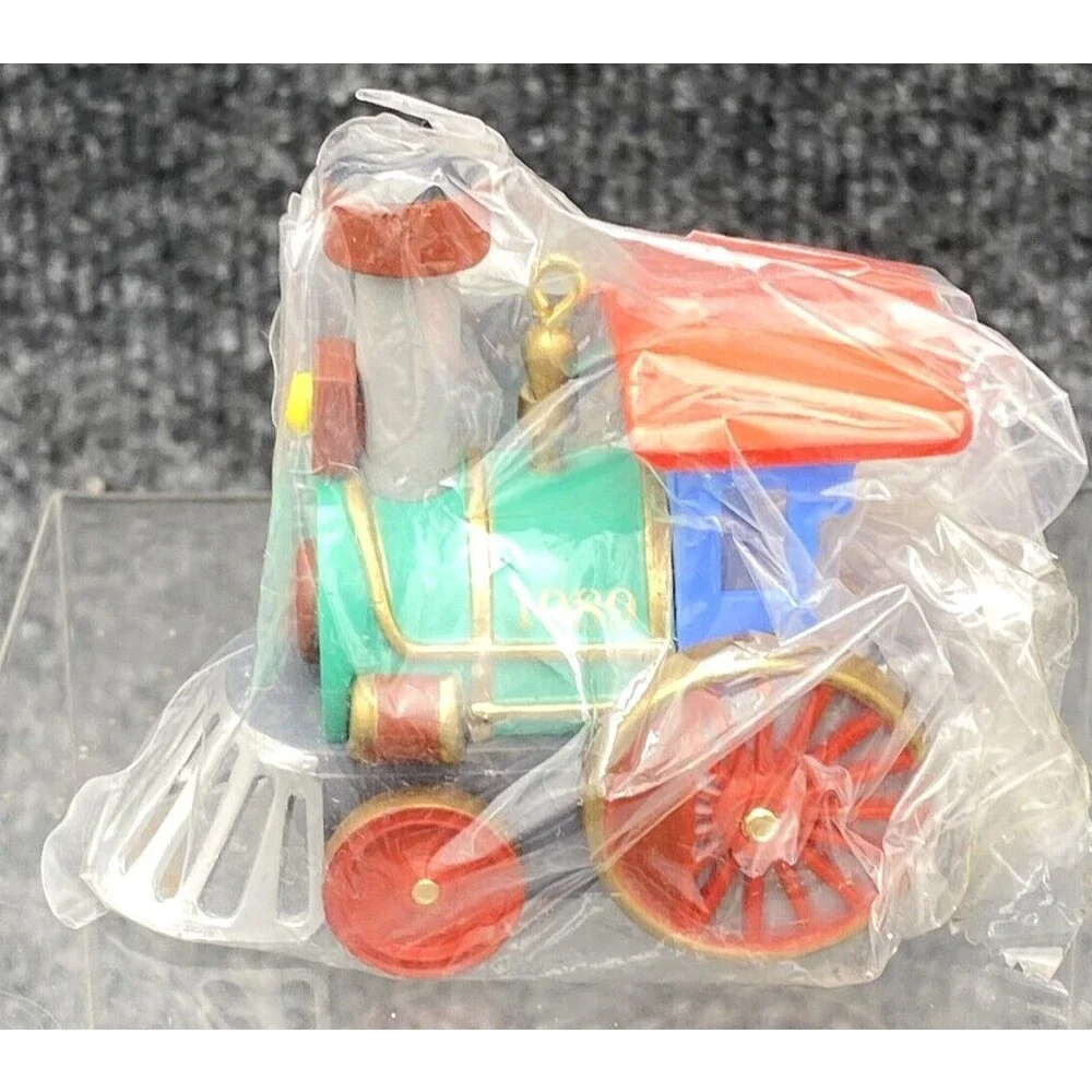 Lot of 2 Vintage 1989 Hallmark Keepsake The Ornament Express Train Toy Sets NIB